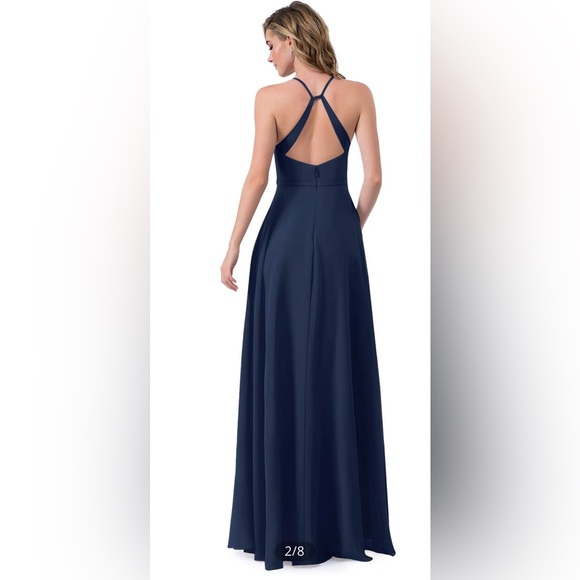 Azazie Bree Dress in Dark Navy - Picture 2 of 4